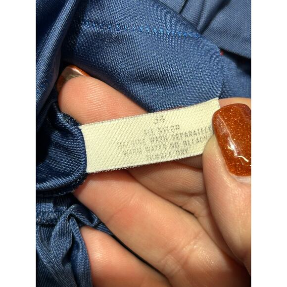 Vintage Shadowline 2pc set Pajamas Blue with rose accents Women's size 34 - Picture 5 of 7